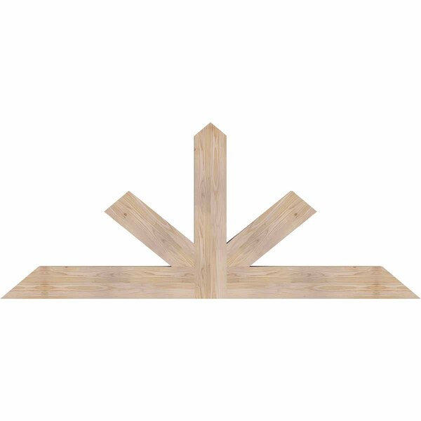 Ekena Millwork Saratoga Smooth Timber Gable Bracket, Douglas Fir, 72"W x 30"H x 3 1/2"D x 5 1/2"F, 10/12 Pitch GBW072X30X0406SAR00SDF - main